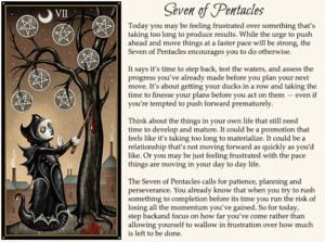 Seven of Pentacles