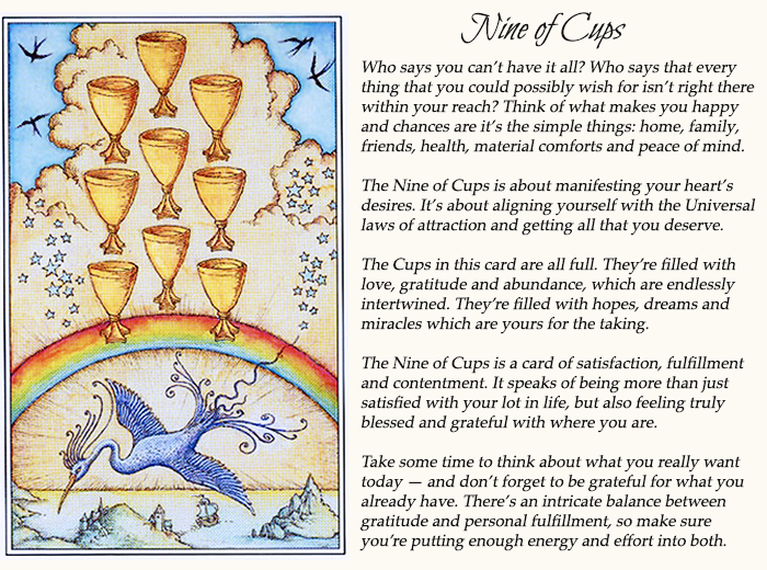 Nine of cups