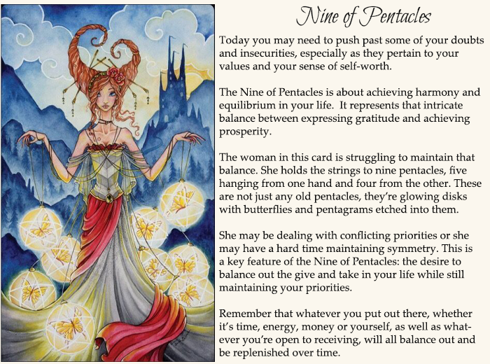 Nine of Pentacles