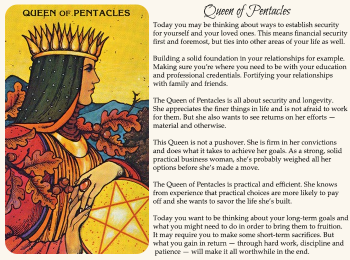 Queen of Pentacles